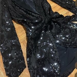 Black Sequin Blazer